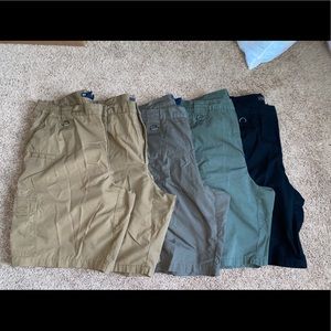 (5) 5.11 Tactical Cargo Shorts Khaki Multi-Pocket